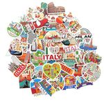 Italy Sticker Italy Decorative Sticker Italy Flag Vinyl Sticker Laptop Journal Sticker for Photo Album Scrapbooking Sticker Decoration Italy Sticker Set Milan Tuscany Florence Italy