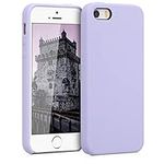 kwmobile Case Compatible with Apple iPhone SE (1.Gen 2016) / iPhone 5 / iPhone 5S Case - TPU Silicone Phone Cover with Soft Finish - Light Lavender