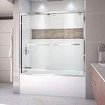 DreamLine Encore 56-60 in. W x 58 in. H Semi-Frameless Bypass Tub Door in Chrome, SHDR-1660580-01