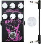 M-VAVE MINI-AMP Electric Guitar AMP Guitar Multi-Effects Pedal,Multi AMP Effects Guitar Pedal,9 Amp Models(Clean/Overdrive/Distortion),True Bypass with Footswitch Topper & Audio Cable