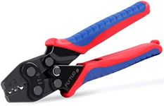 Flytuo Non-insulated Terminal Crimping Tool, AWG 16-10 Ratchet Crimper for Non-Insulated Terminals and Butt/Spice/Open/Plug Connectors(FT-6)