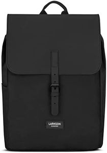 LARKSON Zaino Donna Nero - Ida - Borsa Zainetto Porta PC 13 Pollici - Ideal per l'Università, il Lavoro, il Tempo Libero - Idrorepellente