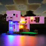 Bourvill LED Lights Kit for Lego Minecraft The Pig House 21170 - Lights Set Compatible with Lego 21170 Set -Classic Version (Lights Kit without Model)