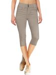 Women's Butt Lift V2 Super Comfy Stretch Denim Capri Q43629SKX Beige/Khak 16