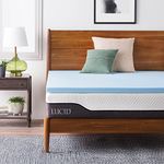 LUCID 2 Inch Gel Memory Foam Mattress Topper-Ventilated Design-Ultra Plush-King