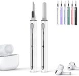 Cleaner Kit for AirPods Pro 1 2 3 Earbuds,Multi-Function Cleaning Kit Pen Shape with Soft Brush Flocking Sponge Tool for Bluetooth Earphones Headphones Charging Case,Phone,Camera and Computer(White)