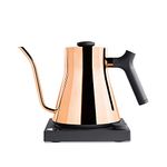 Fellow Stagg EKG Electric Gooseneck Kettle - Pour-Over Coffee and Tea Pot, Stainless Steel, Quick Heating, Polished Copper, 0.9 Liter