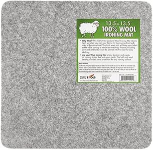 Precision Quilting Tools 13.5" x 13.5" Wool Ironing Mat for Quilting - 100% New Zealand Wool Pressing Pad, Ironing Station Which Retains Heat - Great for Quilting and Sewing Notions