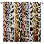 ANHOPE Wildlife Animal Curtains Eyelet 80% Blackout Room Darkening Curtains with Leopard Cheetah Spots Print Pattern Light Blocking Window Drapes for Bedroom Living Room 46 x 54 Inch Drop 2 Panels