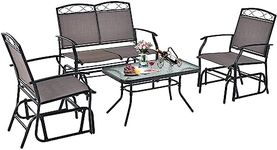 Costway 4 Piece Patio Glider Conver