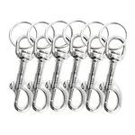 WICKED 316 Stainless Steel Swivel Eye Single Snap Bolt with Split Ring - 3” (77mm) - 6 Pack