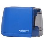 Westcott iPoint Duo™ Dual-Powered Battery & Electric Pencil Sharpener, Blue