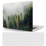 Laptop Hard Shell Case Compatible with MacBook Pro 13 inch with Retina Display 2015 2014 2013 2012 Release Model A1425 A1502, Plastic Hard Shell Case Cover & Keyboard Cover, Forest