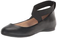 Jessica Simpson Women's Mandayss Ballet Flat, Black Sleek, 9 UK