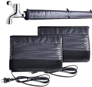 Plutoslove 2Pack Heat Tape for Water Pipes(38.5”x 6”), 110V/120V Electric Pipe Heater Blanket Max Heating Temp 120˚F, Waterproof PU Coating Pipe Heat Tape, Aluminum Foil Freeze Protection Pipe Heater