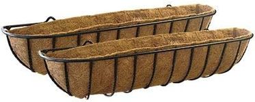 BestNest Gardman Blacksmith Wall Trough with Coco Liner, 36" L (2)