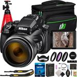 Nikon COOLPIX P1100 Superzoom Digital Camera | 125x Optical Zoom with Image Stabilization 16MP 4K Ultra HD Video Wi-Fi (Black) Bundle with Deco Gear Photography Bag + 64GB Card & Accessories Kit