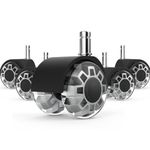 Office Chair Wheels Replacement-Heavy Duty Rubber Wheels for Office Chair(2200Lbs)-2''Universal Size Office Chair Casters,Smooth & Safe Rolling for All Floors Including Hardwood and Carpet(Set of 5)