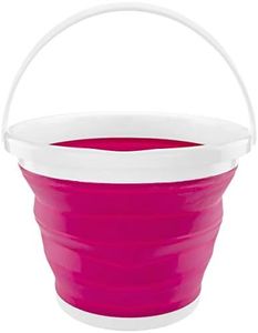 Southern Homewares Foldable Silicone Collapsible 2.65 Gallon Bucket Pink