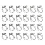 uxcell Worm Gear Hose Clamp, 24pcs 1/2" - 3/4" Adjustable Stainless Steel Hose Clamps Duct Clamp for Securing Hose, Pipe, Plumbing, Tube and Fuel Line