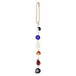 Evil Eye Charm for Car, Good Lucky Days Car Charm Yin Yang Decor 8 Ball Mushroom Four-Leaf Clover Pendant for Car Rear View Mirror Charm Car Accessories Decorations for Bag Keychain Cellphone