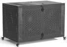 REXWELTEN 48" Heavy Duty Dog Crate Furniture for Extra Large Dogs, Enclosed Design with 0.5 inch Holes, Indestructible Metal Kennel for High Anxiety Dogs, Chew Proof Pet Cage House Indoor, Gray