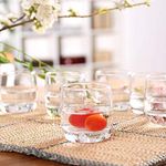 PAKSH NOVELTY Set of 12 Transparent Italian Water and Juice Glasses - 200ml Medium Size Tumbler Oval Glasses for Juice, Water, Sharbat, and Cocktails - Elegant Glassware (Heavy Base Juice, Set of 12)