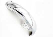 MJ automobile FRONT mudguard compatible for yamaha/rx-100 | colour - chrome