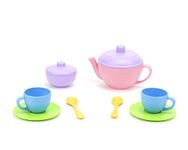 Green Toys Tea for Two - 10 Piece Pretend Play, Motor Skills, Language & Communication Kids Role Play Toy. No BPA, phthalates, PVC. Dishwasher Safe, Recycled Plastic, Made in USA.