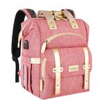 StarAndDaisy Diaper Bag/Backpacks for Mother- Maternity Bags for Baby with Multi Compartments & 2 Insulated Bottle Pocket, Stylish, Waterproof & Travel-Friendly, Lightweight - Pink