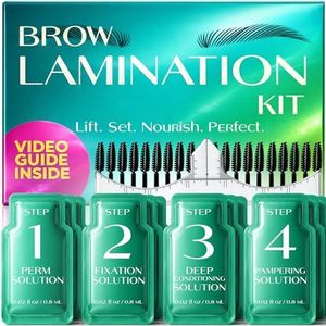 PRO Brow Lamination Kit – Eyebrow Lamination Kit with 5-Step Lifting System, Styling Brushes, Brow Rulers & Nourishing Serum – At Home Eye Brow Lamination Kit for Fuller, Defined Brows