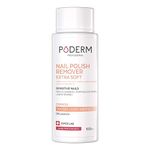 PODERM - NAIL POLISH REMOVER EXTRA MILD TEA TREE - Quick & Easy Nail Polish Removal - Acetone-Free - Nail Fortifying & Nourishing - Perfect for Delicate Nails - 100ml - Swiss Lab