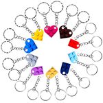 Key Chain Heart Keychain Matching Keychains Couples Keyring Key Rings for Boyfriend Girlfriend 10PCS