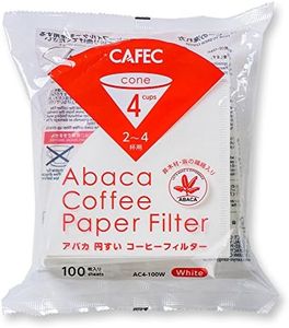Cafec 2 Cup Abaca Coffee Paper Filter 100-Pieces
