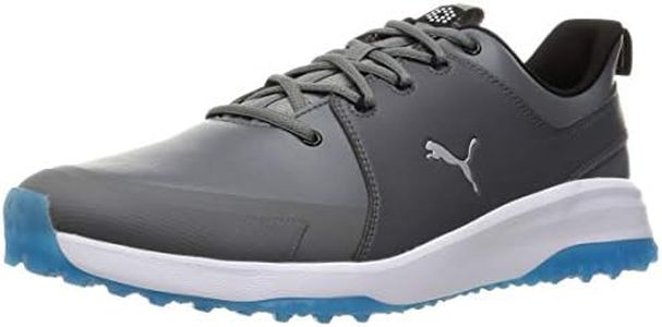 Puma Golf Spikeless Shoes, Grip, Fusion Pro 3.0 Men's, 23 Fall/Winter Colors Quiet Shade/Puma Silver/Ibiza Blue (194467) (02), 26.5 cm