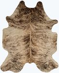 Natural Kobe Cowhide Area Rugs for Living Room and Bedroom | Handmade 100% Cow Rug with Low Pile | Shed-Resistant Home and Office Rug, Exotic Zebu, 5 ft x 7 ft