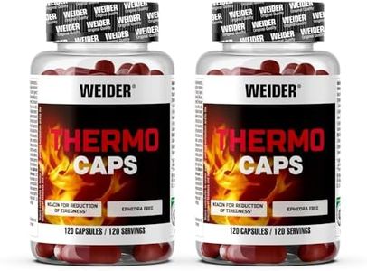 Weider Thermo Caps DUO PACK (2x120 Cápsulas) Quemagrasas Potente para Adelgazar, Acelerador metabolismo, ingredientes naturales termogénicos, L-Carnitina, Cafeína, Cúrcuma, control apetito, Vegano