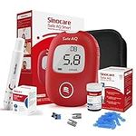 sinocare Diabetes Testing Kit, Blood Sugar Monitor Safe AQ Smart, Blood Sugar Test Kit w/Strips x 25, Lancing Devices x 25, 5 Seconds Test Glucose Monitor -in mmol/L