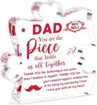 Gifts for Dad, Father Gifts from Daughter Son, Father's Day Christmas Birthday Present for Dad, Step Dad Father in Law Gift Idea, Dad Acrylic Decoration Sign/Plaque