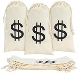 Juvale Drawstring Money Bags for Casino Theme Poker Party Favors (Small, 12 Pack)