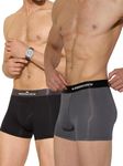 Modern Crew Premium Micromodal Short Trunks for Men | Ultrasoft and Breathable Underwear (Pack of 2)