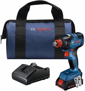 BOSCH GDX18V-1800B12 18V Two-In-One 1/4 In. and 1/2 In. Bit/Socket Impact Driver/Wrench Kit with 2 Ah Standard Power Battery