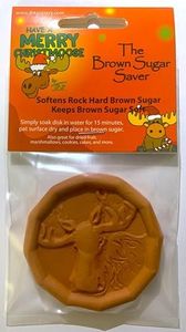 JBK Pottery Brown Sugar Saver - Moose "We wish you a merry ChristMoose" packaging. Great for Christmas gifts