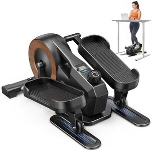 MERACH Mini Ellipsentrainer, Leiser und Tragbarer Crosstrainer für Zuhause und Büro, mit Mehreren Einstellbaren Stufen, Display und Beinschlaufen, Geeignet für Senioren und Erwachsene