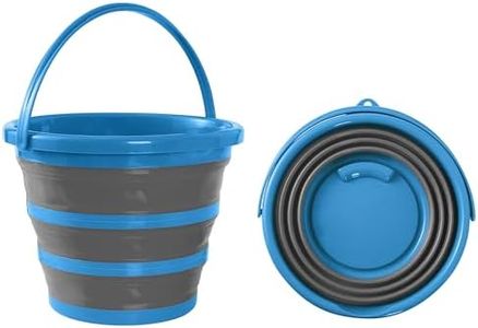 BRAMBLE Cubo de Silicona Plegable de 10L - Cubo Versátil, Portátil y Que Ahorra Espacio para Limpiar, Acampar y Pescar (Gris)