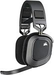 CORSAIR HS80 RGB Over Ear Wireless Multiplatform Gaming Headset – Dolby Atmos – Omni-Directional Microphone – iCUE Compatible – PC, Mac, PS5, PS4 – Carbon