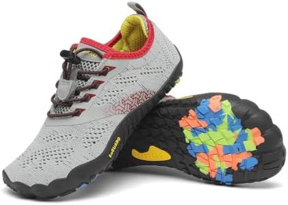 SAGUARO Kids' Barefoot Shoes Boys Girls Quick Dry Aqua Athletic Sneakers Lightweight Sport Footwear Toddler Water Shoes All Gray 12.5 Little Kid