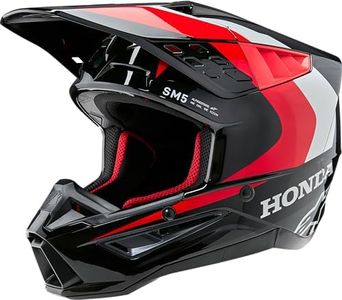 Alpinestars 8308123-1333-M: Honda S-M5 Helmet Black/Red Glossy Md