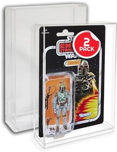 EVORETRO Action Figure Display Case Protector Compatible with Star Wars, Marvel Legends, GI-Joe 3.75-in Carded Action Figures, Anti-UV Thick Durable Clear Acrylic Box, Lasts for Years to Come - 2 Pack