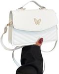 Floerns Women's Small Crossbody Bag Butterfly Leather Cute Clutch Purse Shoulder Bag White One-Size